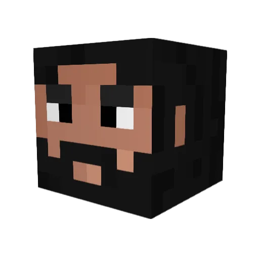 Gimpytheace Minecraft avatar head, 3D render