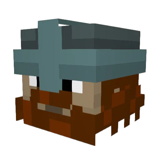 Gimric Minecraft avatar head, 3D render