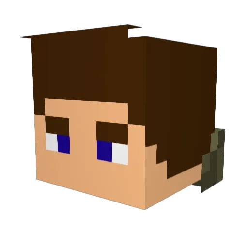 GinGerGaMeR782 Minecraft avatar head, 3D render