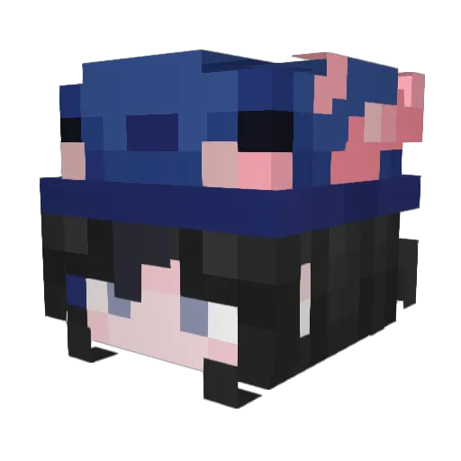 GinGirly Minecraft avatar head, 3D render