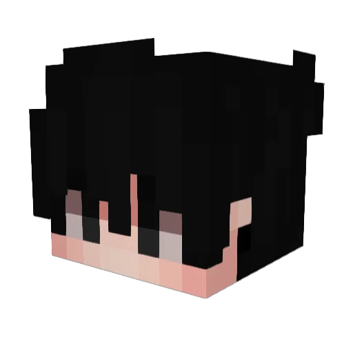 GinHotaru Minecraft avatar head, 3D render
