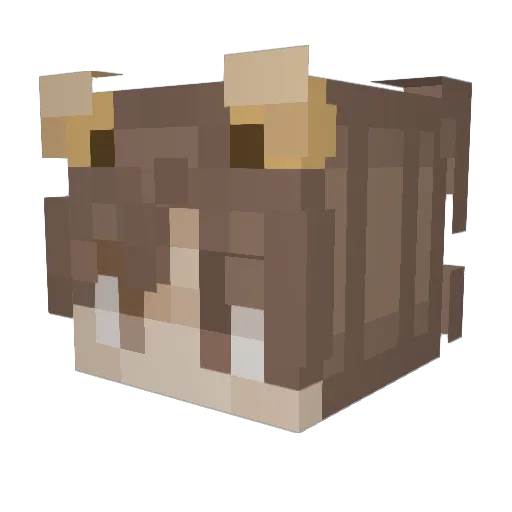 GinIbushi Minecraft avatar head, 3D render