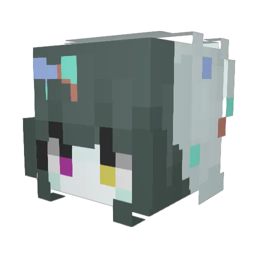 GinKim Minecraft avatar head, 3D render