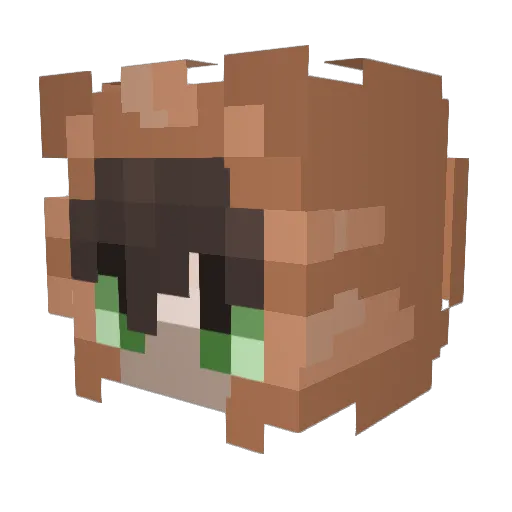 Gin_Ibushi Minecraft avatar head, 3D render