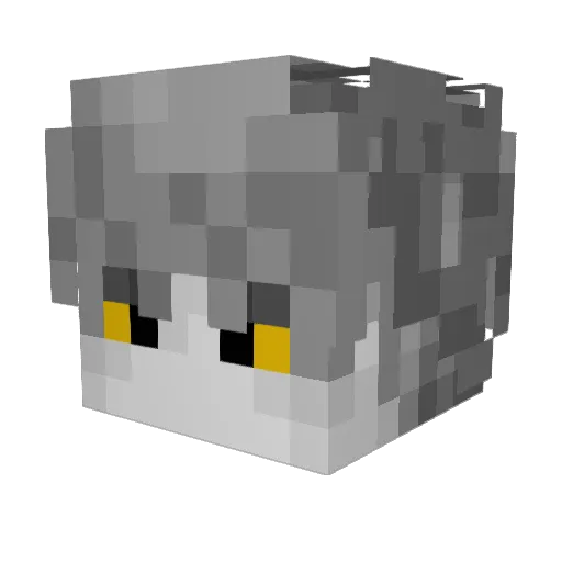 Gin___Ichimaru Minecraft avatar head, 3D render