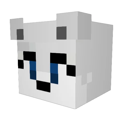Gina1864 Minecraft avatar head, 3D render