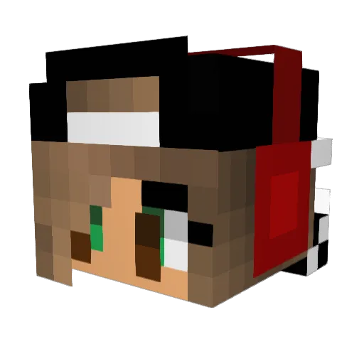 Gina2002 Minecraft avatar head, 3D render