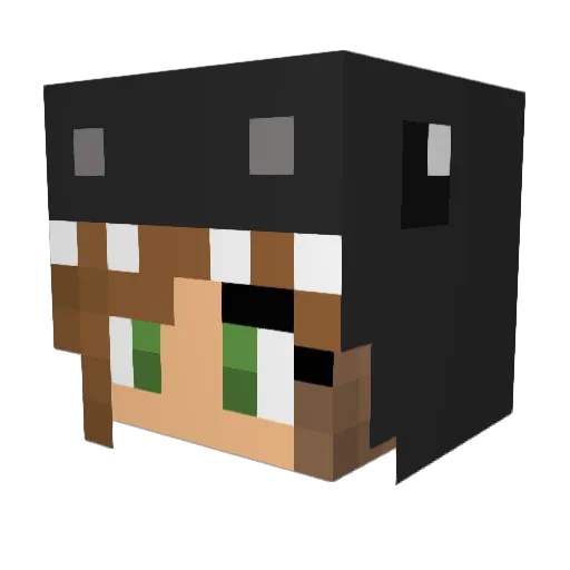 GinaLP Minecraft avatar head, 3D render