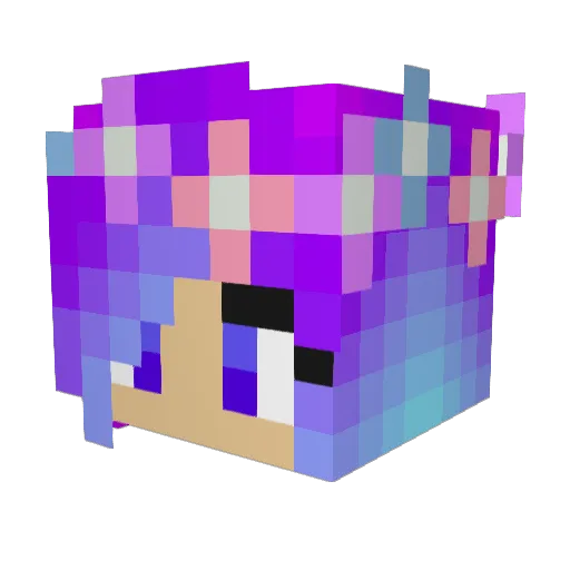 Gina_2015 Minecraft avatar head, 3D render