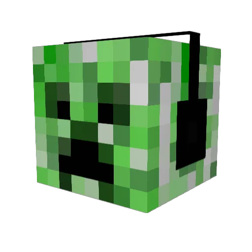 Ginchan Minecraft avatar head, 3D render