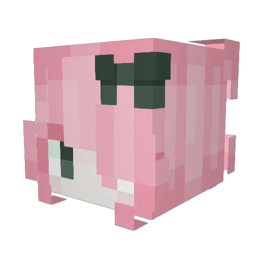 GineFa Minecraft avatar head, 3D render