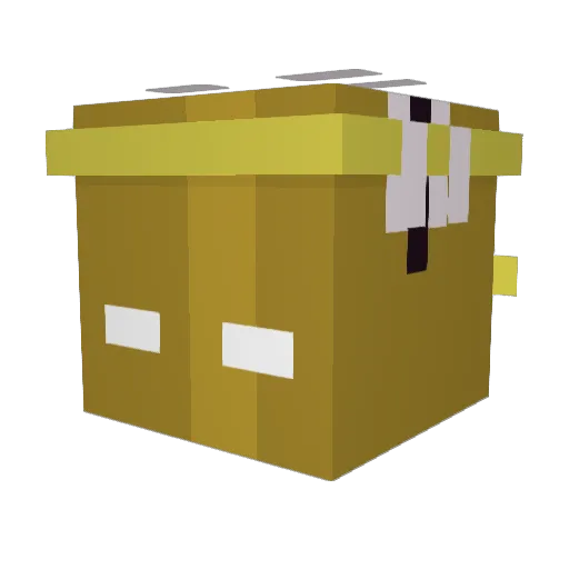 Ginebro Minecraft avatar head, 3D render