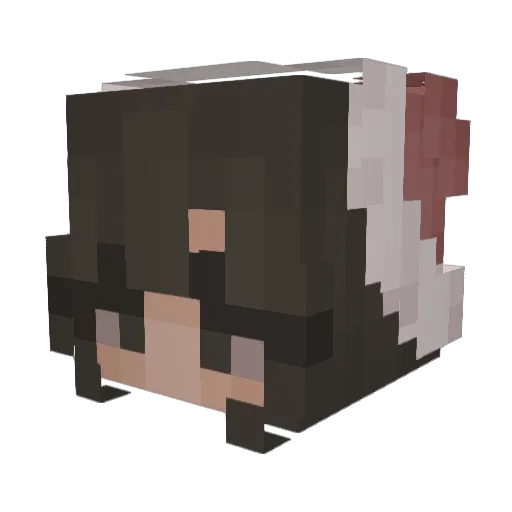 Gineee08 Minecraft avatar head, 3D render