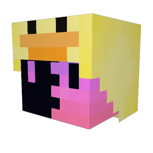 GingDad Minecraft avatar head, 3D render