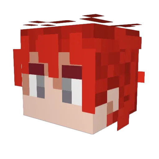 GingaMaster123 Minecraft avatar head, 3D render