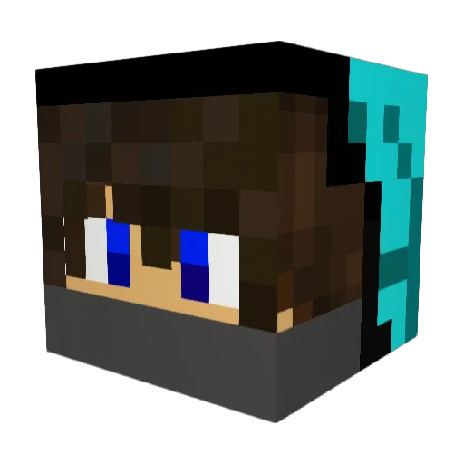 GingaNinja1974 Minecraft avatar head, 3D render