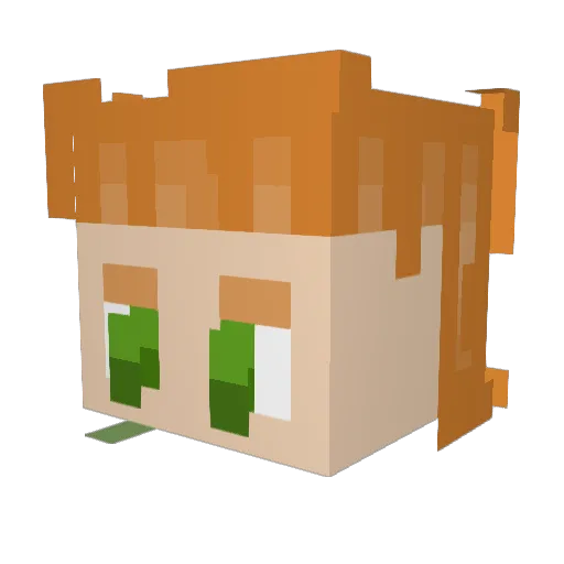 GingaNinja248 Minecraft avatar head, 3D render