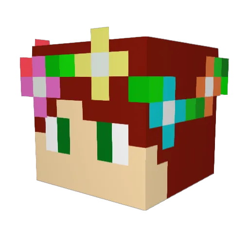 Gingah_ Minecraft avatar head, 3D render