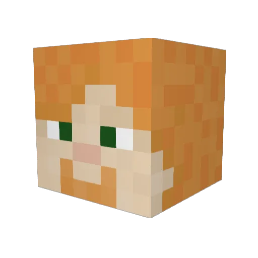 Ginge237 Minecraft avatar head, 3D render