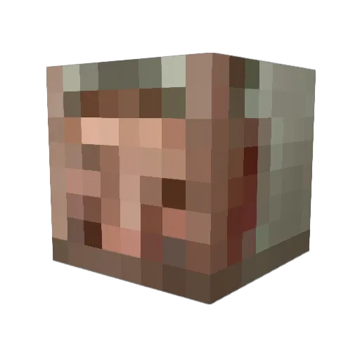 GingeThe Minecraft avatar head, 3D render