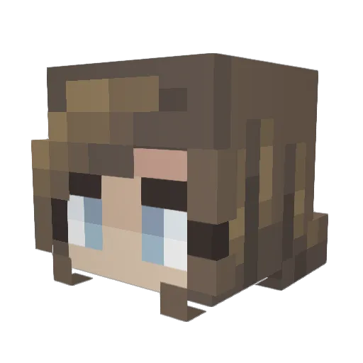 Gingechicken Minecraft avatar head, 3D render