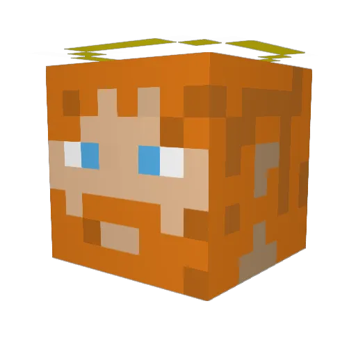 Ginger0verlord Minecraft avatar head, 3D render