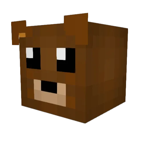 Ginger1122 Minecraft avatar head, 3D render