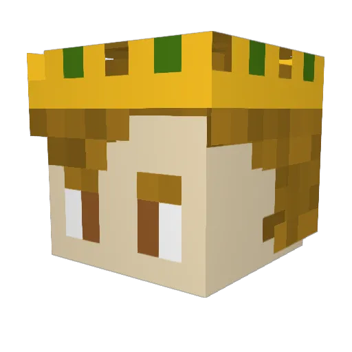 Ginger76 Minecraft avatar head, 3D render