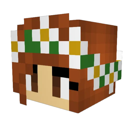 GingerAle123 Minecraft avatar head, 3D render