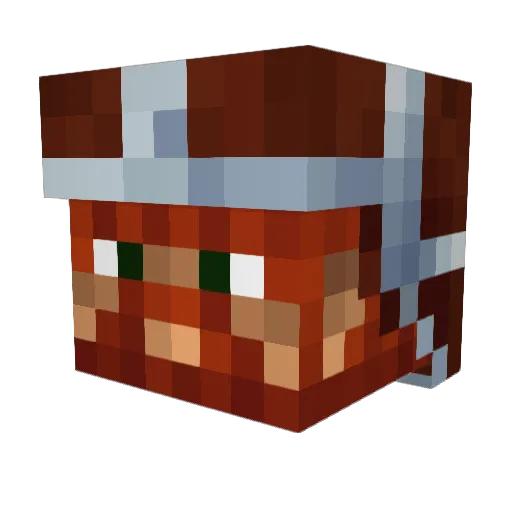 GingerBeacon Minecraft avatar head, 3D render