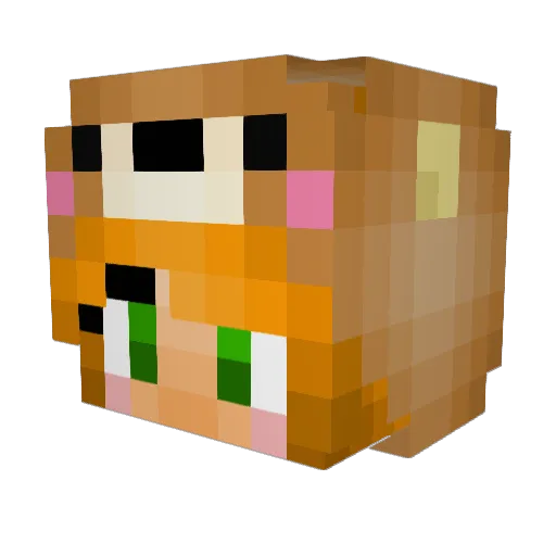GingerBear0622 Minecraft avatar head, 3D render