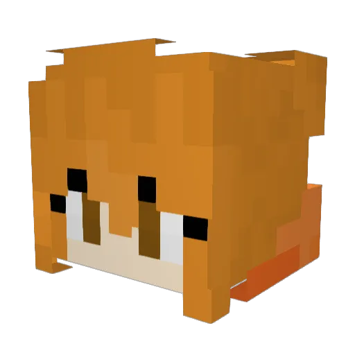 GingerBreadCake Minecraft avatar head, 3D render