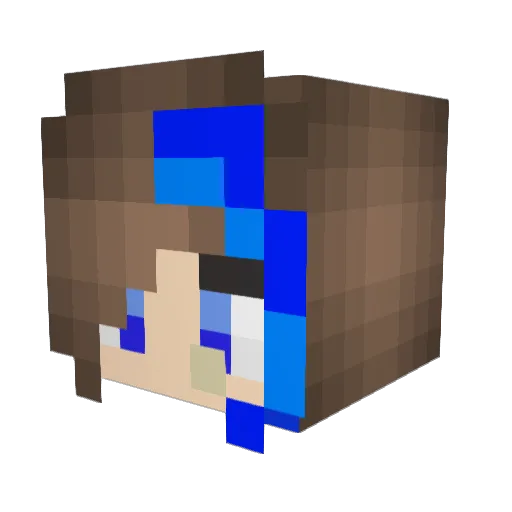 GingerG0101 Minecraft avatar head, 3D render