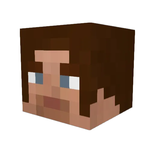 GingerJimbob Minecraft avatar head, 3D render