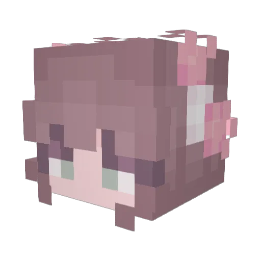 GingerMai Minecraft avatar head, 3D render