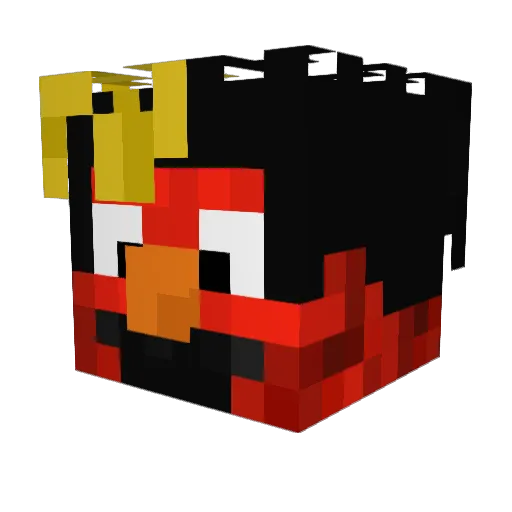 GingerManJones Minecraft avatar head, 3D render