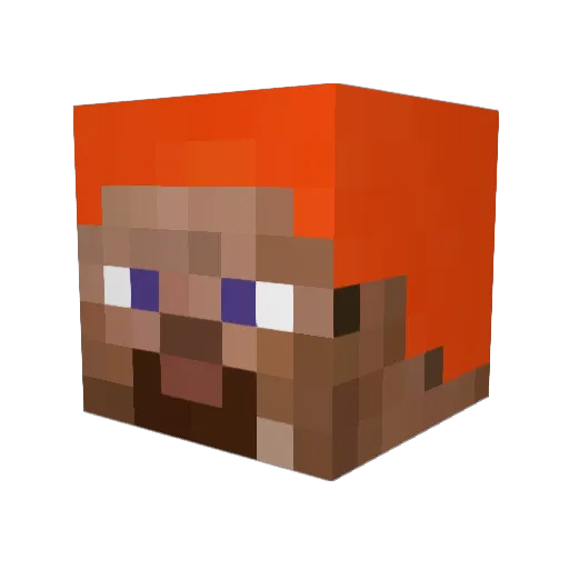 GingerMeow Minecraft avatar head, 3D render