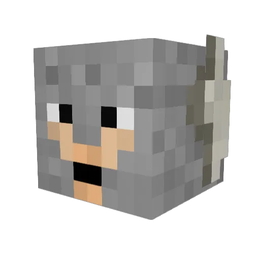 GingerMiner1414 Minecraft avatar head, 3D render