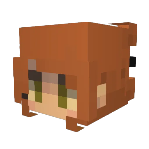 GingerQueen83 Minecraft avatar head, 3D render