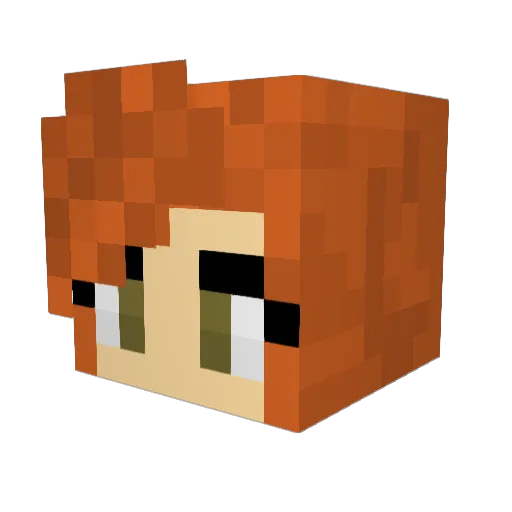 GingerSnap5678 Minecraft avatar head, 3D render