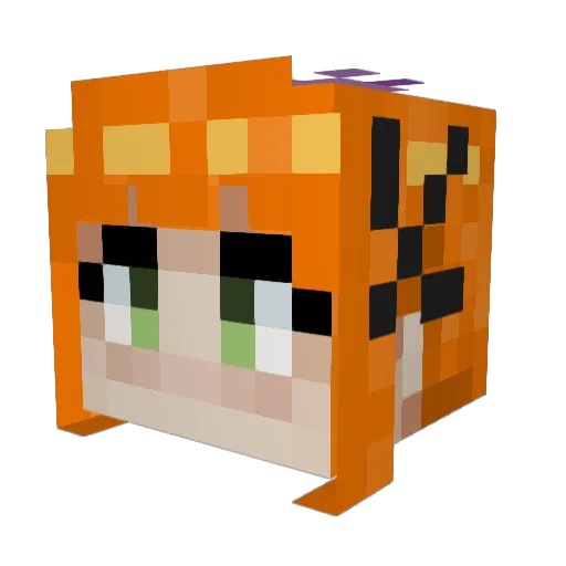 GingerSnapSirius Minecraft avatar head, 3D render