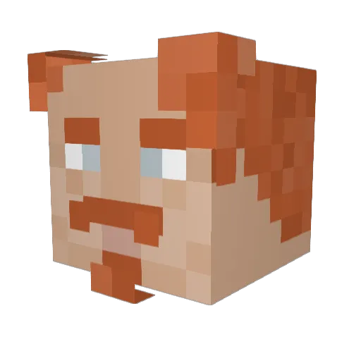 GingerSoulTea42 Minecraft avatar head, 3D render