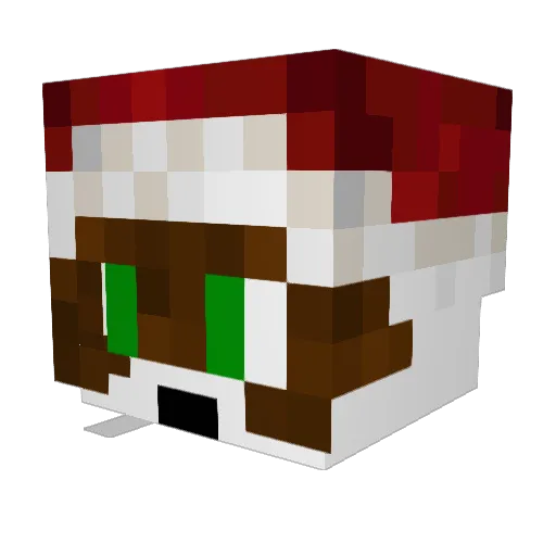 GingerTism Minecraft avatar head, 3D render