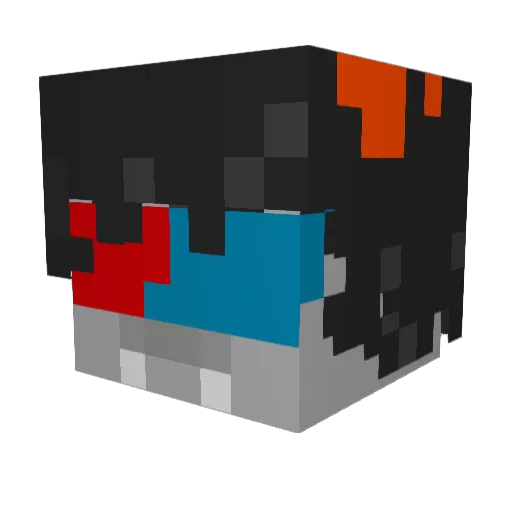 GingerTurtle94 Minecraft avatar head, 3D render