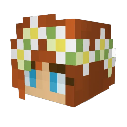 Ginger_42 Minecraft avatar head, 3D render