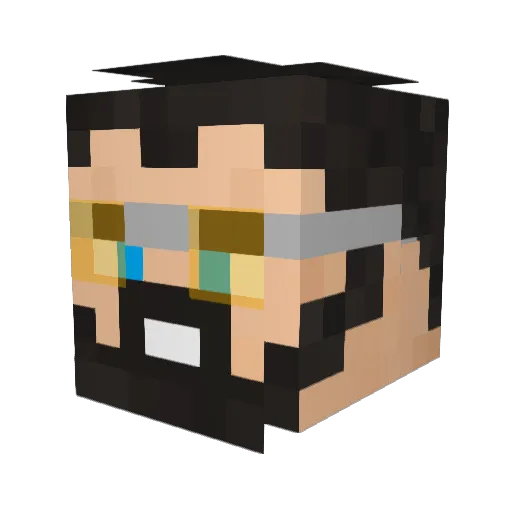 Ginger_Gaming Minecraft avatar head, 3D render