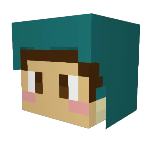 Ginger_Hater Minecraft avatar head, 3D render