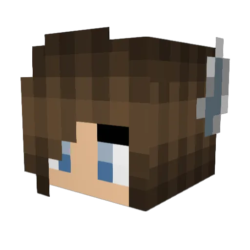 Ginger_Teaaa Minecraft avatar head, 3D render