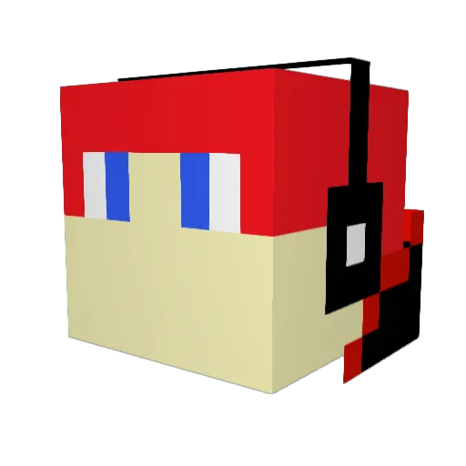 Ginger_The_Great Minecraft avatar head, 3D render