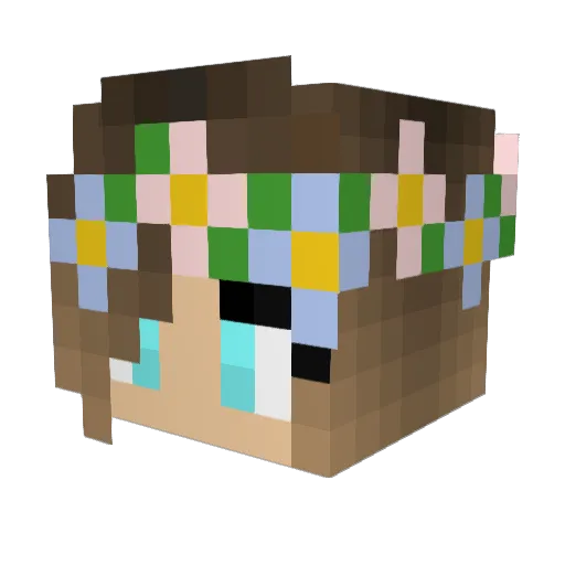 Gingerbreadevil Minecraft avatar head, 3D render